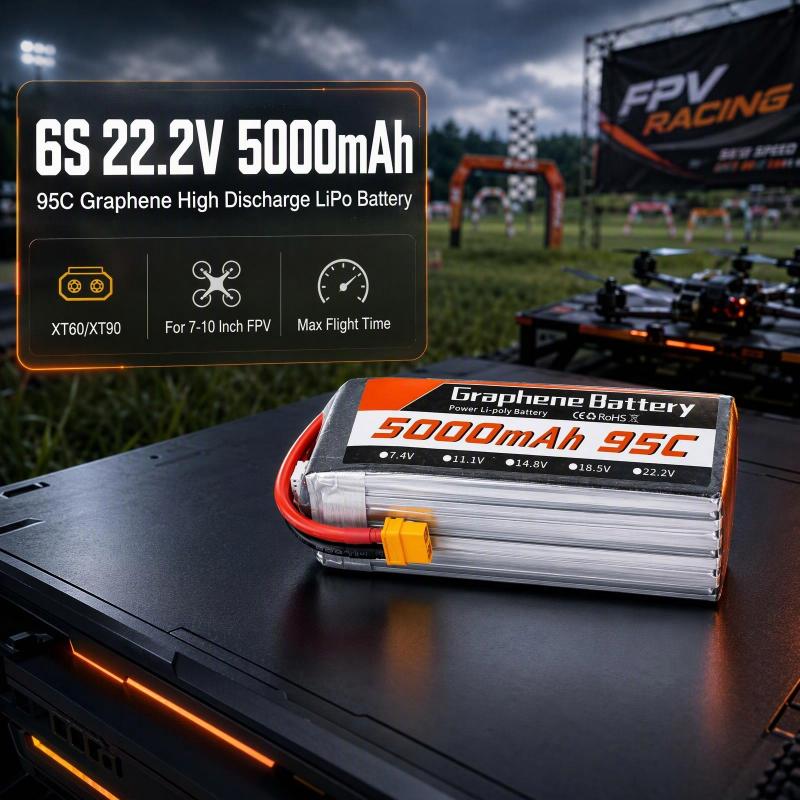 6S 22.2V 5000mAh 95C Graphene  - đánh giá và giá 6S Lipo Battery 22.2V 5000Mah